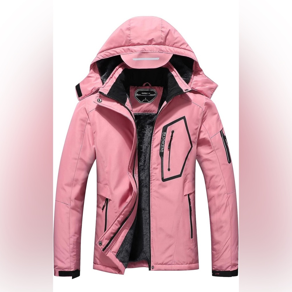 SUOKENI Women's Waterproof Warm Hooded Ski Snowboarding Jacket Medium #Lux-O